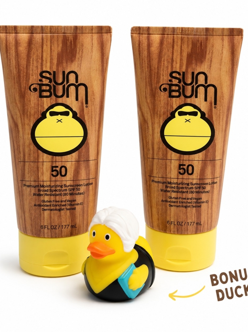 SunBum Premium Moisturizing Sunscreen Lotion SPF 50, 6 fl oz - 2 Pack. Exp 10/26